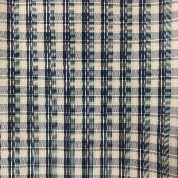 Eddie Bauer Blue Check Button Front Roll Tab Sleeve Shirt - Picture 8 of 10